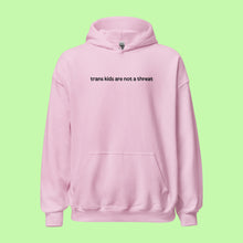 Load image into Gallery viewer, (PRE-ORDER) Embroidered Trans Kids Are Not a Threat Hoodie