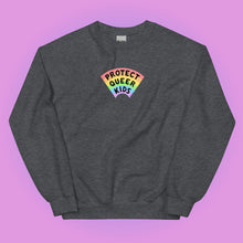 Load image into Gallery viewer, PRE-ORDER: Protect Queer Kids Sweatshirt (DTG PRINTED)