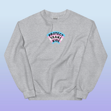 Load image into Gallery viewer, PRE-ORDER: Protect Trans Kids Sweatshirt (DTG PRINTED)