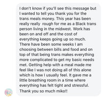 Load image into Gallery viewer, TRANS MEALS - Support Trans Folks by Covering Their Next Meal
