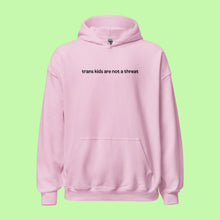 Load image into Gallery viewer, (PRE-ORDER) Embroidered Trans Kids Are Not a Threat Hoodie
