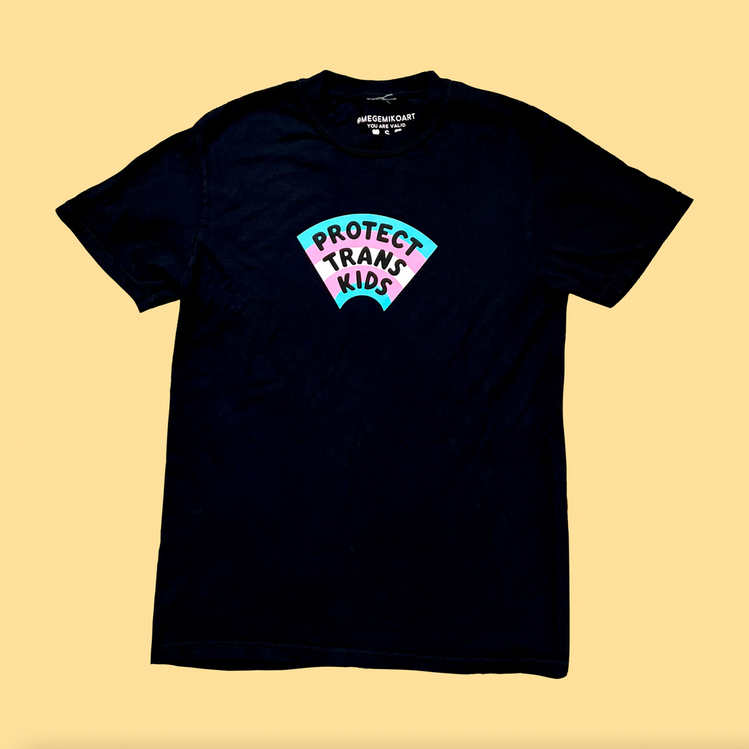 Protect Trans Kids Puff Ink T-Shirt (30% of profits donated)